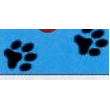 Novelty Strong Band Pre-Printed Neon Blue Animal Tracks Wristband